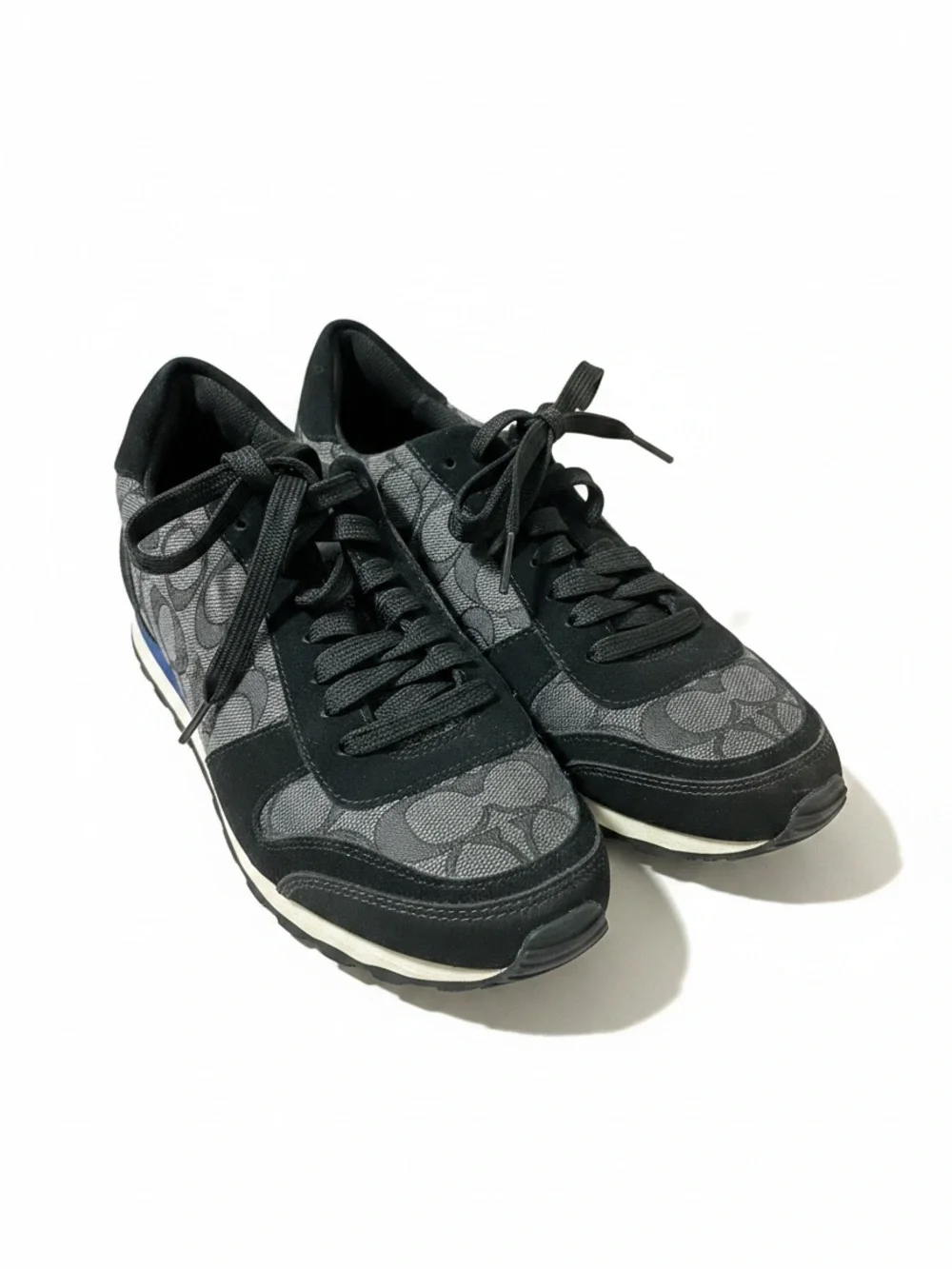 Coach Signature C Jacquard Black Sneakers Size 7.5